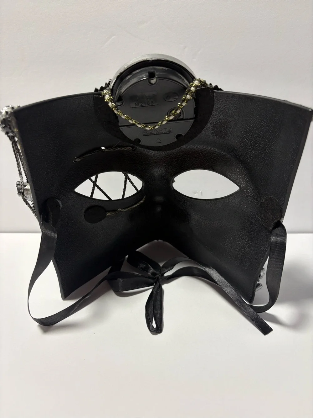 Black Steampunk Skull Wall Clock Mask - Decorative Home Clock